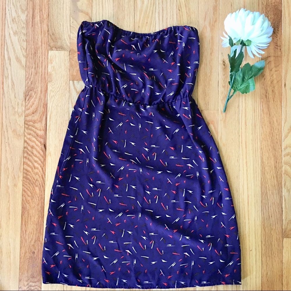 Divided by H&M Strapless Purple Dress Size 4